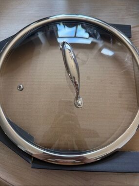 Hexclad 10 inch lid- Stainless Steel and Glass Cookware Lid – Silver